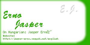 erno jasper business card